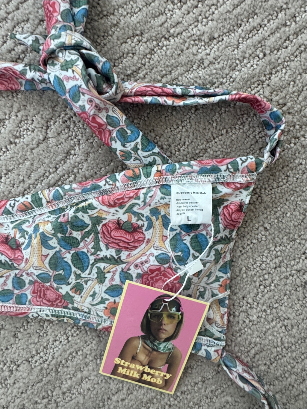 Strawberry Milk Mob Lemon Vine Bikini — image 3 of 7